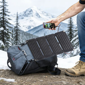 ALECTER Panneaux solaires pliables en silicium monocristallin 40W 23,5% d'efficacité Chargeur IP67 Étanche 5V Banque d'alimentation USB 3kg Noir - Product Image 3