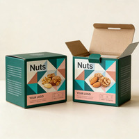 Boîte alimentaire biodégradable pour noix, design personnalisé, boîte en papier kraft pour noyaux de noix, meilleur prix, boîte à collation