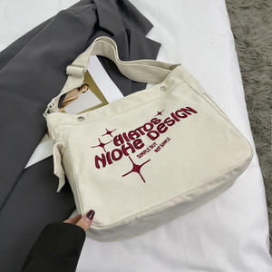 Wholesale Fashionable <b>Large</b> Capacity 35x40cm Woven Embroidered <b>Canvas</b> Tote Shopping <b>Bags</b> Two Handles Open Top Women's <b>Bags</b> - Product Image 5