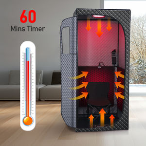 خيمة ساونا جديدة جافة لكامل الجسم قابلة للطي ساونا متنقلة <span class=keywords><strong>1</strong></span> شخص ساونا جافة ورطبة مع ضوء أحمر - Product Image 2