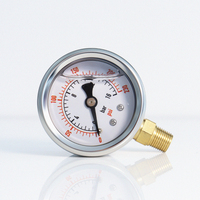 High-Precision Radial Pressure Gauge with Stainless Steel Construction for Liquid Pressure Test