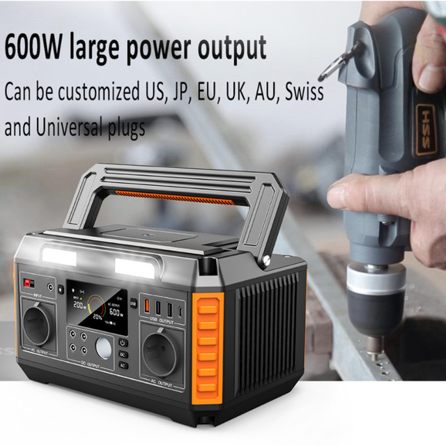 Solar Panel AC DC USB Solar Energy Power Stations Portable Power Banks Cell Phone Charging Station 600W Portable Power Station