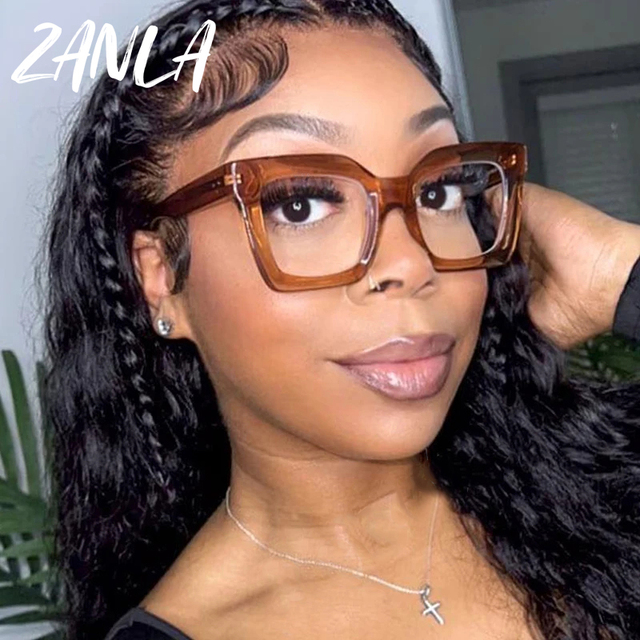 2026 Oversized Square High Quality Acetate Eyeglasses Frames for Women Clear Computer Glasses Fashion Oversized Optical Eyewear