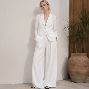 Completo Formale da Ufficio Personalizzato <span class=keywords><strong>in</strong></span> <span class=keywords><strong>Lino</strong></span> 100%, Set Due Pezzi, <span class=keywords><strong>Abbigliamento</strong></span> Femminile <span class=keywords><strong>in</strong></span> <span class=keywords><strong>Lino</strong></span>, Completo <span class=keywords><strong>in</strong></span> <span class=keywords><strong>Lino</strong></span> - Product Image 3