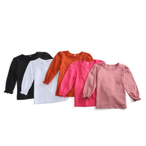 2022 vêtements pour enfants t-shirt de haute qualité <span class=keywords><strong>blouse</strong></span> 95% coton t-shirt oversize pour filles en vrac - Product Image 1