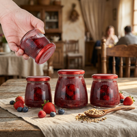 Bouteille en verre hermétique personnalisée pour nid d'oiseau, pot à confiture de fruits, pot de conserve alimentaire avec couvercle à vis, en gros, 150 ml, 280 ml