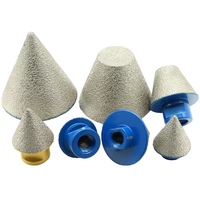 Nouveau foret à aléser diamant cône pointu plat conique bord de pierre chanfreinage tête de meulage accessoire pour outils électriques