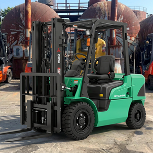 <b>Used</b> Mitsubishi 3 Ton Load Internal Combustion 4WD Forklift Solid Tire Rough Terrain Capability Perfect Performance - Product Image 1
