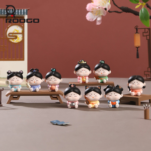 Wholesale PVC Crafts Blind Box Tang Xiao Yuan Mini Figure Tang Dynasty Girl Collectible Toy Mystery Box Home Desk Decor Gift