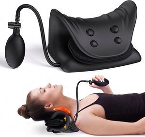 Attelle de nuque avec airbag, hauteur réglable et coussin chiropratique relaxant pour les épaules et le cou - Product Image 1