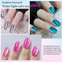 ZJ Vernis Gel 8 Couleurs Non Toxique Écologique Résine UV Curable Effet Œil de Chat Lumineux Effet Eau Petit Kit de Gels Photothérapie Large Gamme
