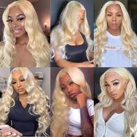 Perruque Lace Frontale HD sans colle 13x6 de 40 pouces, cheveux humains vierges bruts 613, couleur blonde, origine Inde et Cambodge, pour femmes