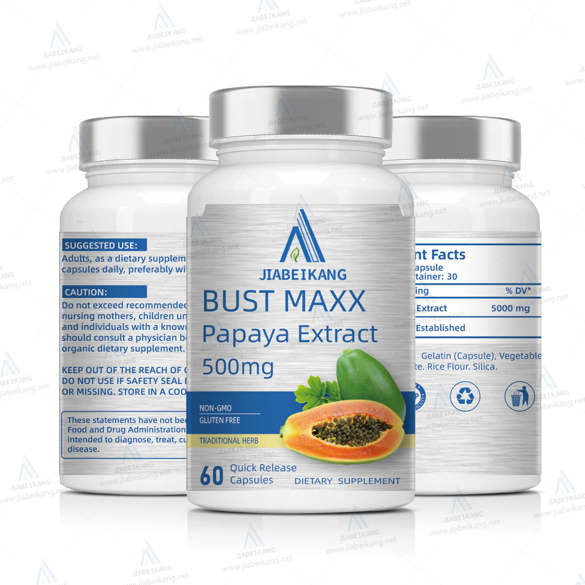 Breast enhancement firming and lifting 100% nature berbal papaya bust maxx increasing enlargement pills capsule