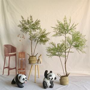 Árbol Artificial Minimalista de Nandina, Bambú Artificial Elegante para Decoración de Hogar u Oficina de Lujo, Vegetación Contemporánea para Interiores - Product Image 3