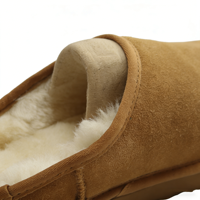 Chaussures d'intérieur douillettes en fausse fourrure marron, doublure thermique douce, semelle imperméable antidérapante, pour l'hiver/le printemps/le automne, personnalisables avec logo, vente en gros OEM/ODM