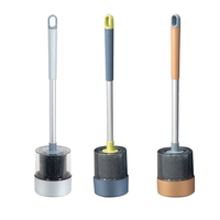 Ensemble de brosses de nettoyage pour cuvette de toilettes, design moderne, articulation spirale, détachable, avec gobelet en plastique, articles de nettoyage ménagers personnalisés