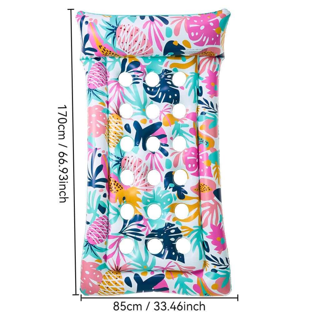 Hoja flotante con agujero divertido de frutas coloridas