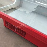 Vitrine réfrigérée commerciale à refroidissement statique pour boucherie, avec verre incurvé en arc de 3 m, pour la présentation de viande rouge