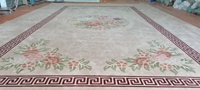 Handgetuftete Woll-Loop-Pile Teppiche mit Blumenmuster für Wohnzimmer - Große Luxuriöse Gepolsterte Fleckenresistente Teppiche