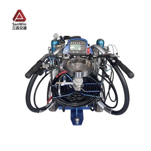 เครื่องพ่นสีทำเครื่องหมายถนนแบบไร้อากาศแรงดันสูงสองส่วนประกอบ พร้อมเครื่องยนต์เบนซินฮอนด้าและปั๊ม - Product Image 1