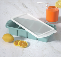 Bac de congélation portable en silicone avec couvercle – Moules à soupe et à glaçons de type vertical – Conteneur de stockage alimentaire grande capacité