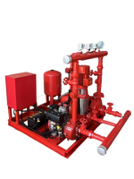 Ensemble de pompes à incendie à double alimentation EDJ 100 GPM 9 bars, système de pompe à incendie diesel électrique