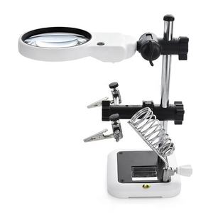 Loupe de lampe de Table, Clip auxiliaire LED 20mm, Kit de <span class=keywords><strong>fer</strong></span> à <span class=keywords><strong>souder</strong></span>, réparation de soudure Circuit imprimé, batterie enfichable, loupe de lampe de Table - Product Image 2