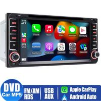 Autoradio pour Corolla 2000-2006 CarPlay Android Auto GPS Navigation MP3 pour lecteur CD Écran tactile 7 pouces pour Android