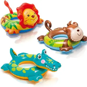 Kerst Zomer Kinderen Kind Cartoon Zwem Ring Leeuw Aap Krokodil Opblaasbare Zwemboot Spel Float Speelgoed Water Zwembad Buis