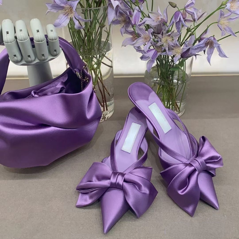 Purple High Heels Bows Elegant Stylish Solutions