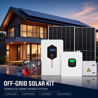 Kit d'énergie solaire hors réseau 5,12 kWh LiFePO4 avec onduleur hybride pour ferme, installation agricole, électricité à distance
