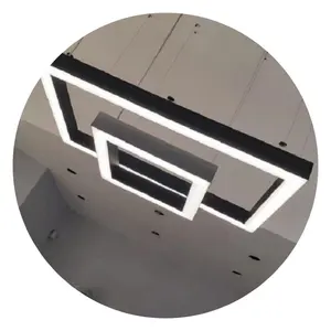 Ofis kolye fikstür tavan gömme asılı aydınlatma avizeler esnek 4000K 4ft 4ft led tüp işık lineer bar lambası
