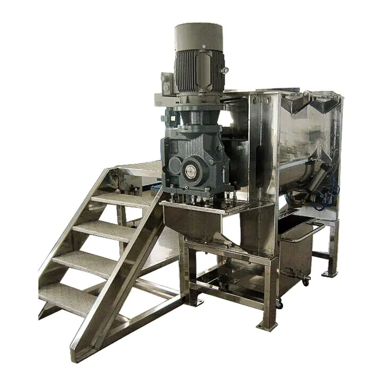 500kg Dryer Industrial Horizontal Mixer Vertical Powder Pvc Paddle Mixer Small Size Biomass Horizontal Ribbon Mixer 0.75-45kw