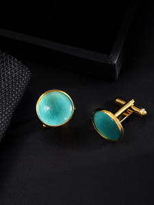 <span class=keywords><strong>Gemelli</strong></span> in Ferro con Occhio di Gatto alla Moda, Abbinati a Camicie Casual, Accessori per Uomo per Feste - Product Image 4