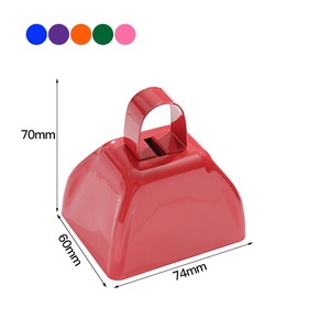 Cloche à main carrée en métal de 3 pouces pour fêtes, avec poignée, pour événements sportifs et animations, vente en gros - Product Image 4