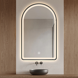 <span class=keywords><strong>Espejo</strong></span> de <span class=keywords><strong>Baño</strong></span> LED Moderno HD con Marco, Antivaho, Iluminado, Colgante, con Interruptor Táctil Regulable y Luces - Product Image 1