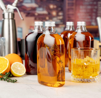 Bouteilles en verre avec bouchons en gros – Flacons transparents vides pour spiritueux, jus, bien-être, vodka, boissons, whisky