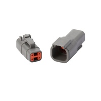 Connecteur automobile Deutsch étanche série DTM 2 3 4 6 8 12 broches 12-14AWG avec contacts estampés mâle/femelle