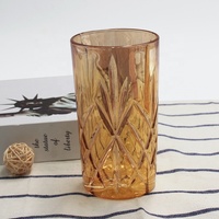 LANGXU Fabricant de tasses en verre résistant à la chaleur de luxe parfait et populaire Tasses en verre pour le café coloré Verre à eau à paroi unique