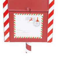Boîte aux lettres en fer forgé sur pied, décorative, pour extérieur, jardin, Noël, artisanat métallique
