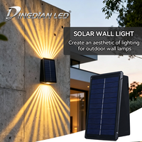 Lampe murale solaire LED carrée étanche Dingdian pour extérieur, éclairage mural chaud, éclairage haut et bas, décoration murale pour jardin, villa, maison