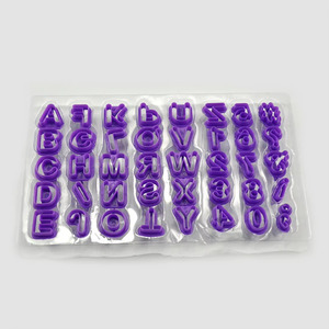 Large Round Letter Number Cake Decorative Tools Cookie Shape Cutter Set Alphabet Plastic <b>Christmas</b> Cookie Cake Cutter - Product Image 1