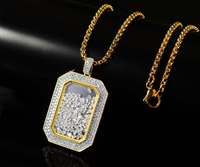 Diamant Hommes Bijoux Glacé 5aaa 14K Or Mode Grand Hip Hop Cz Pave Pendentif
