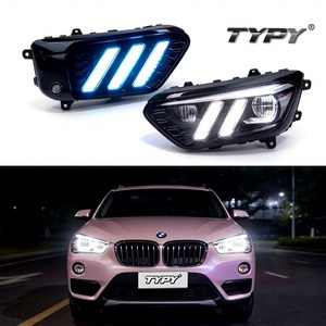 Typy ไฟเดย์ไลท์ LED DRL สำหรับ BMW X1 F48 F49 2016-2019พร้อมสัญญาณไฟเลี้ยวสีเหลืองและไฟกลางคืนสีฟ้า2ชิ้น - Product Image 1