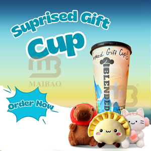 Custom new hot mystery 24oz boba bubble tea juice Blind box tazza giocattolo <span class=keywords><strong>da</strong></span> collezione in edizione speciale tazza di carta sorpresa - Product Image 6