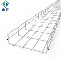 Panier en treillis métallique en acier inoxydable personnalisé pré-galvanisé grille chemin de câbles avec aluminium de type perforé pour la gestion des câbles