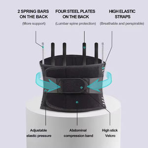 <span class=keywords><strong>Ceinture</strong></span> de soutien <span class=keywords><strong>lombaire</strong></span> à double pression, haute élasticité, protection 360° pour la colonne vertébrale, idéale pour les soulevés de terre, squats et crossfit - Product Image 4