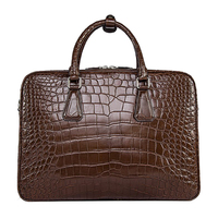 Nouveauté Sac à main vintage de haute qualité, sac à main portable fait main, sac à main de créateur OEM, sac à main en cuir de crocodile véritable exotique, sac pour ordinateur portable d'affaires