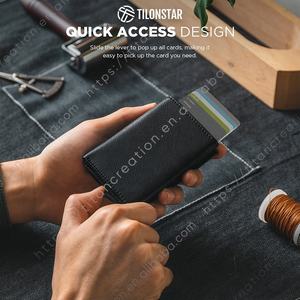 Tilonstar กระเป๋าเงินมีที่ใส่บัตรทำจากอลูมิเนียมแบบบางสำหรับธุรกิจหรูหรา TVC208 - Product Image 4
