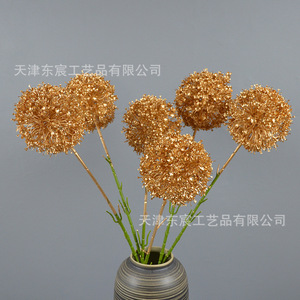 Boule d'ail dorée Dongchen Crafts 30cm-100cm, fleur artificielle pour décorations du Nouvel An chinois, accessoires de mariage et de maison - Product Image 3